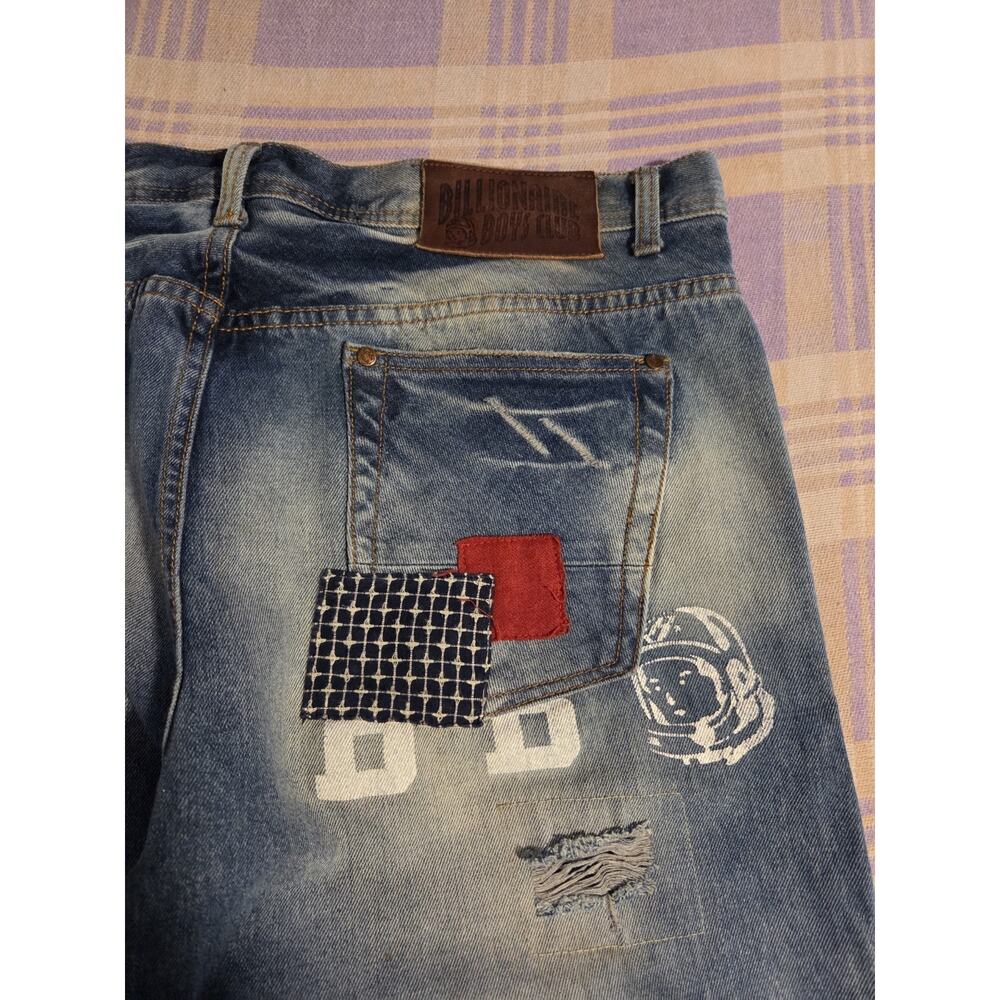 Billionaire Boys Club Prewashed Distressed Patchwork Faded Jeans Men's 37 x 33 - Picture 12 of 15
